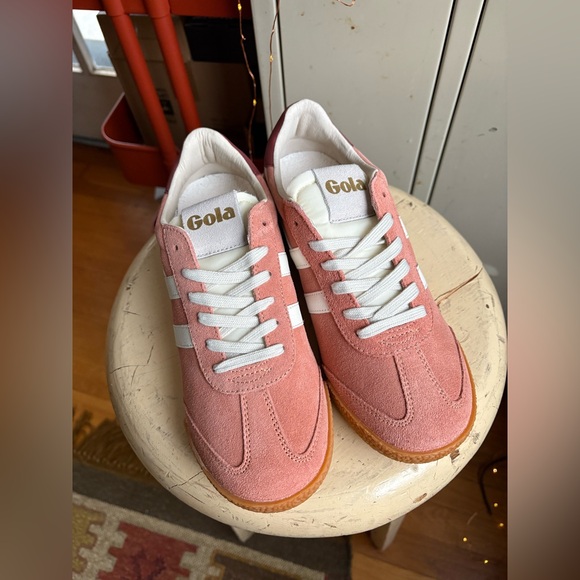 Gola Women's Elan Leather Sneaker Terracotta/ Off White/Red Ochre - Picture 7 of 16